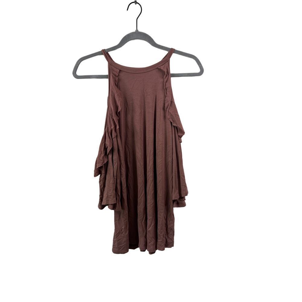 Magnolia South Cold Shoulder Mauve Top Size Small